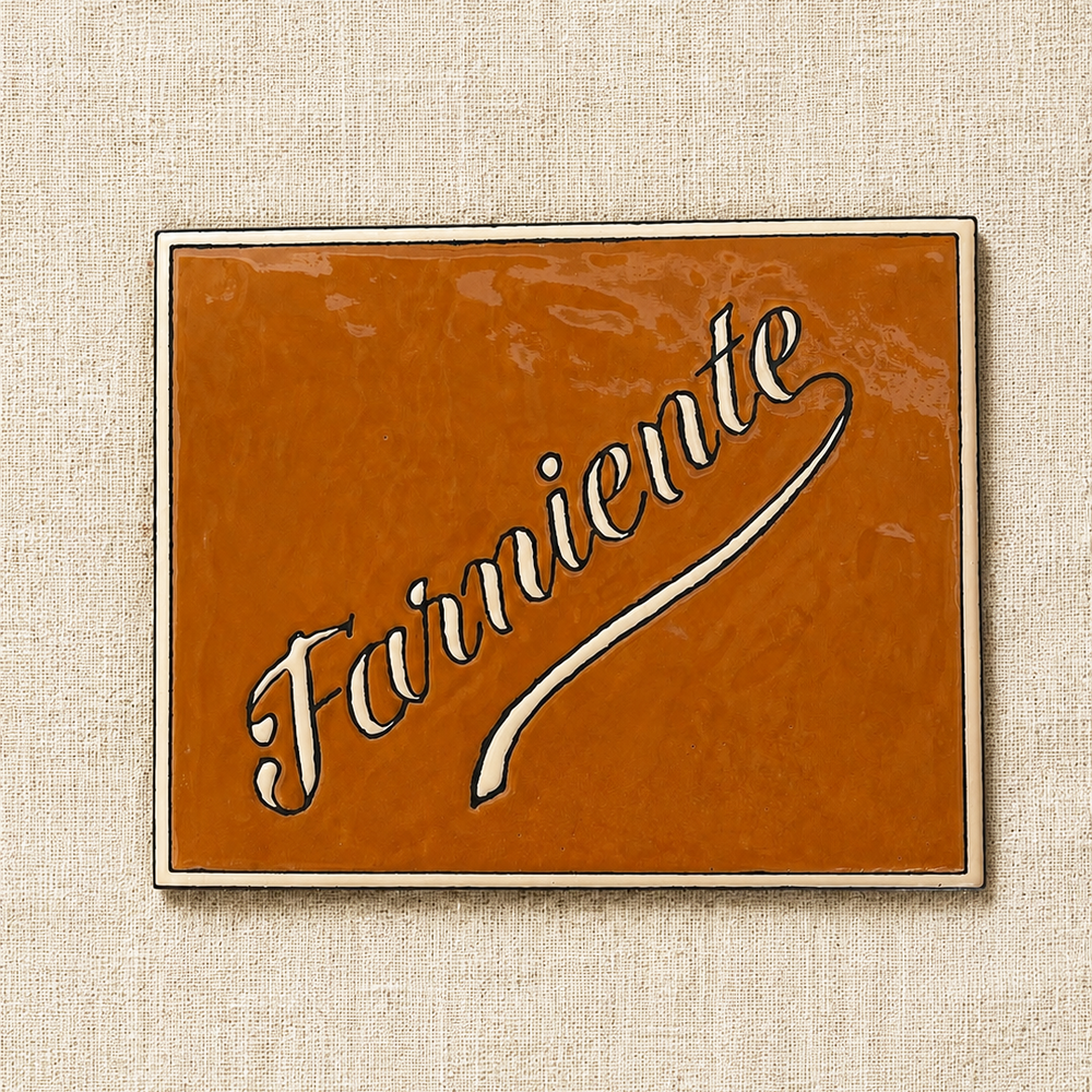 Plaque personnalisée fun farniente