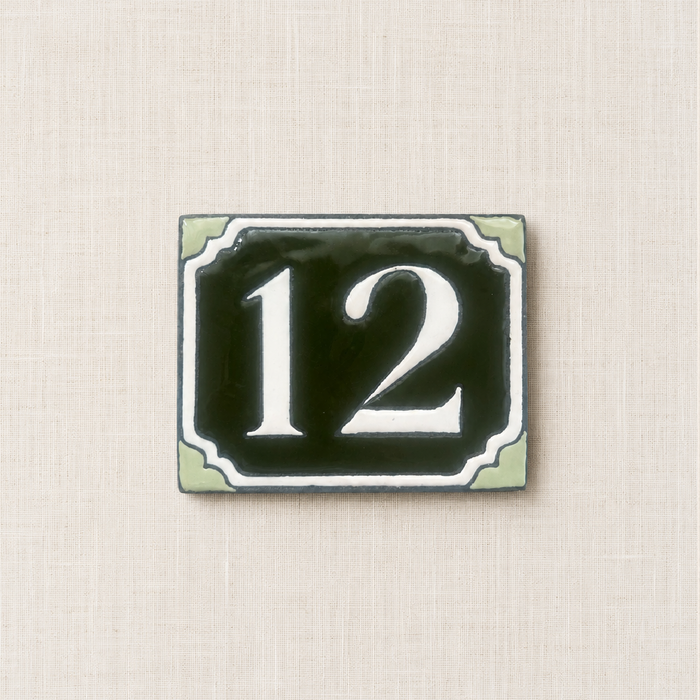 Plaque numéro maison kaki olive